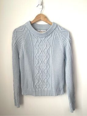 Tommy Hilfiger women's cable knit cotton crewneck sweater size medium